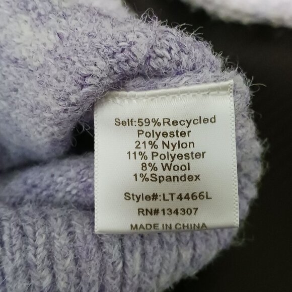 Line & Dot Lila Roll Mock Neck Cropped Sweater in Orchid/Purple Size S - Picture 11 of 14